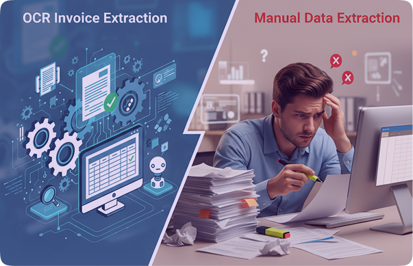 OCR Invoice Extraction vs. Manual Data Extraction